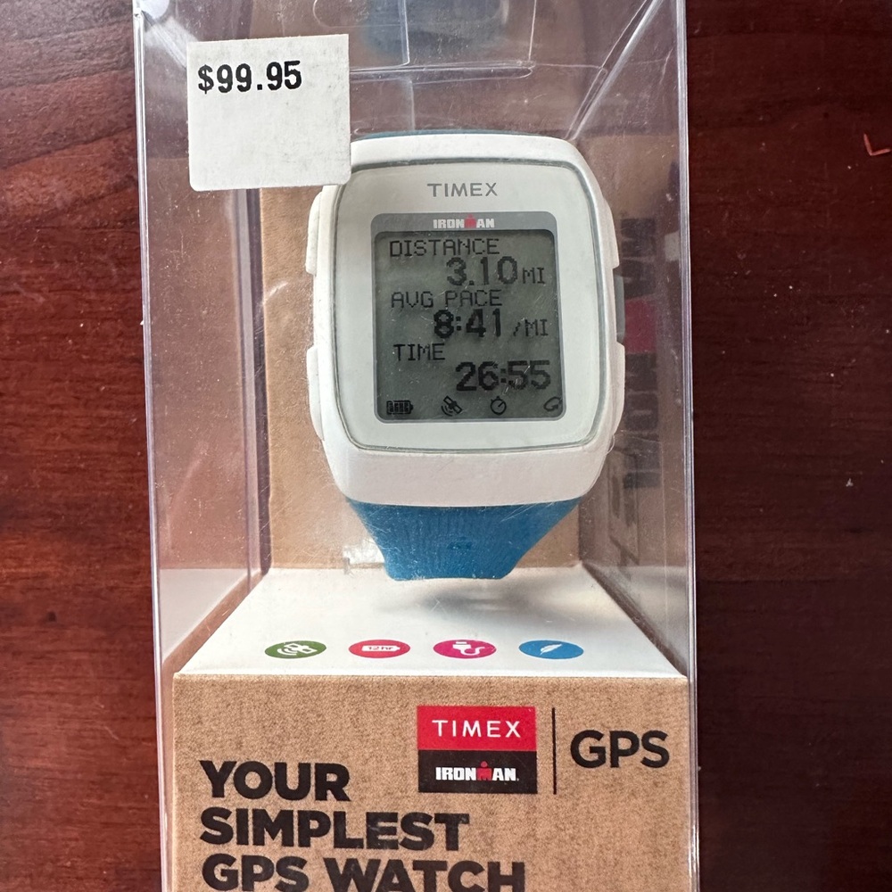 Timex Smartwatch White and Blue with GPS and Touch Controls